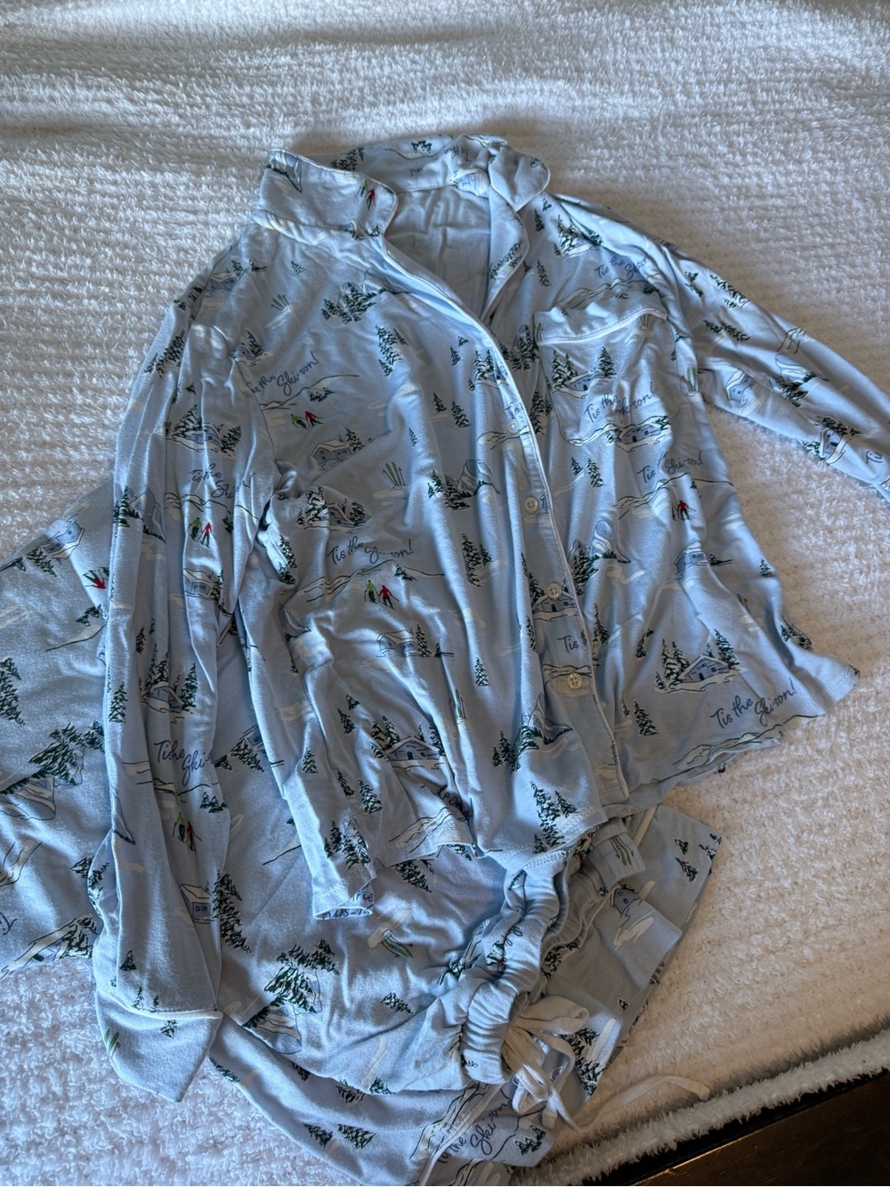 Auden Light Blue Printed Pajama Set